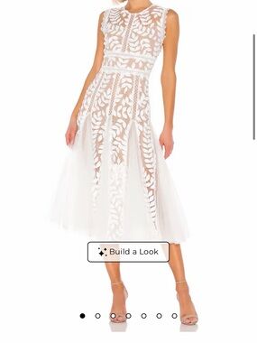 Bronx and Banco Saba Blanc Midi Dress- Hemmed